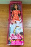 Mattel - Barbie - Fashionistas #182 - Orange Floral Printed Dress - Original - Doll